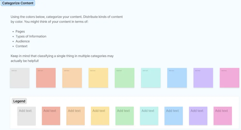 Content inventory tool screen capture